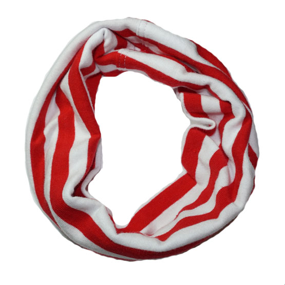 Bandana Til Hund   Rød Hvide Striber Xs