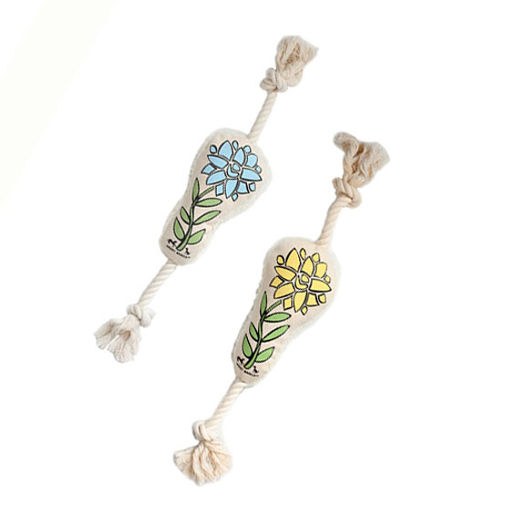 Flower Power Hundelegetøj Blå 18 Cm Lang