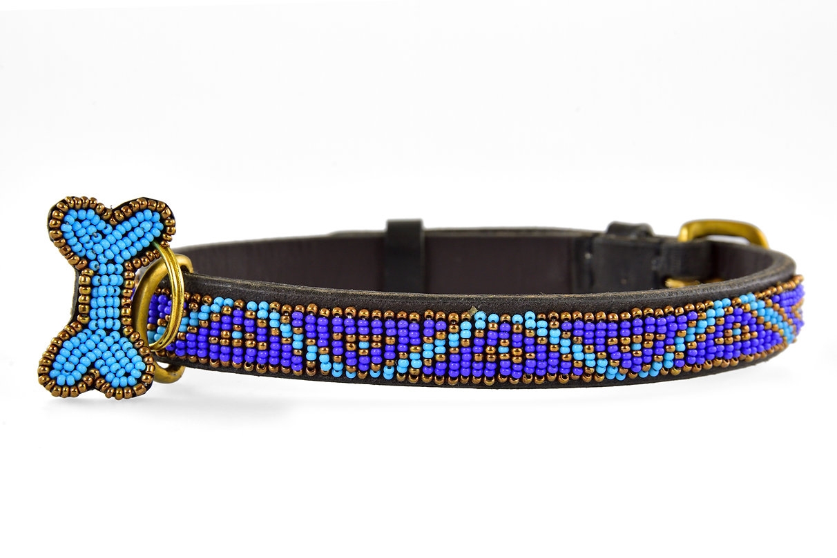 Kabaka Blue Skinny Halsbånd  Zinj Design