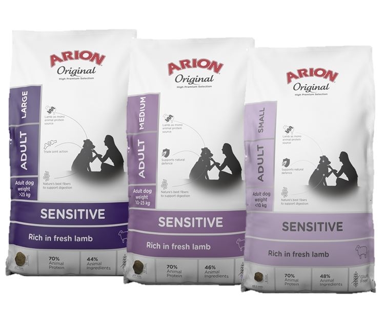 Arion Original Sensitive  Foder Med Lam Til Voksen Hund