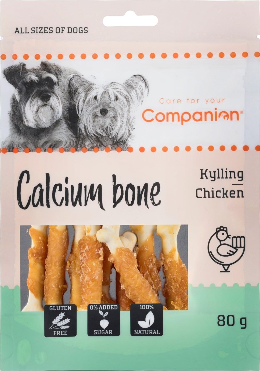 Companion Calcium Tyggeben Svøbt Med Kylling   80g