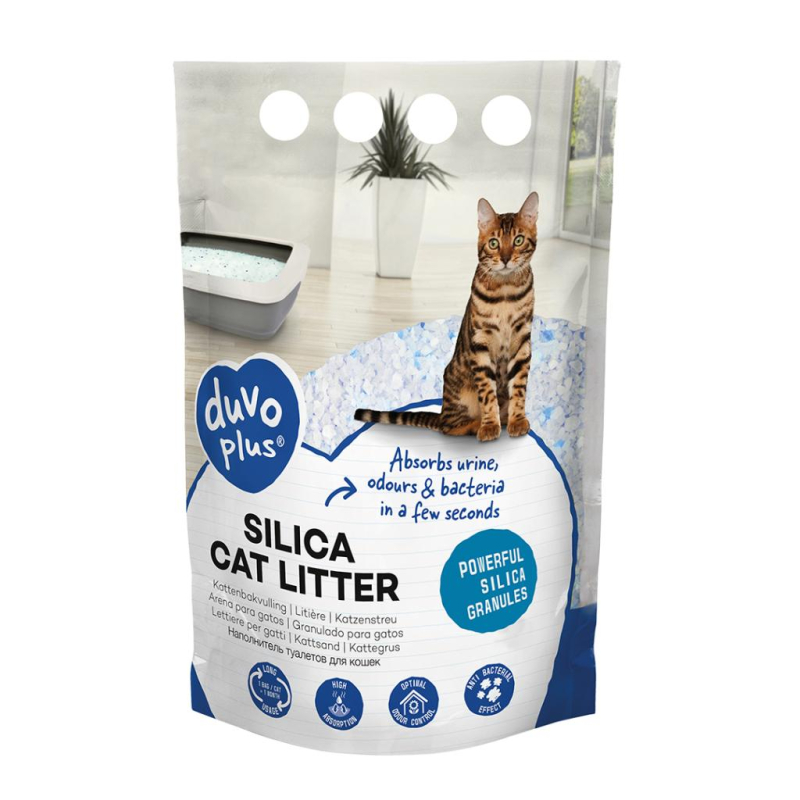 Kattegrus Silica 5 Liter   Duvo Plus