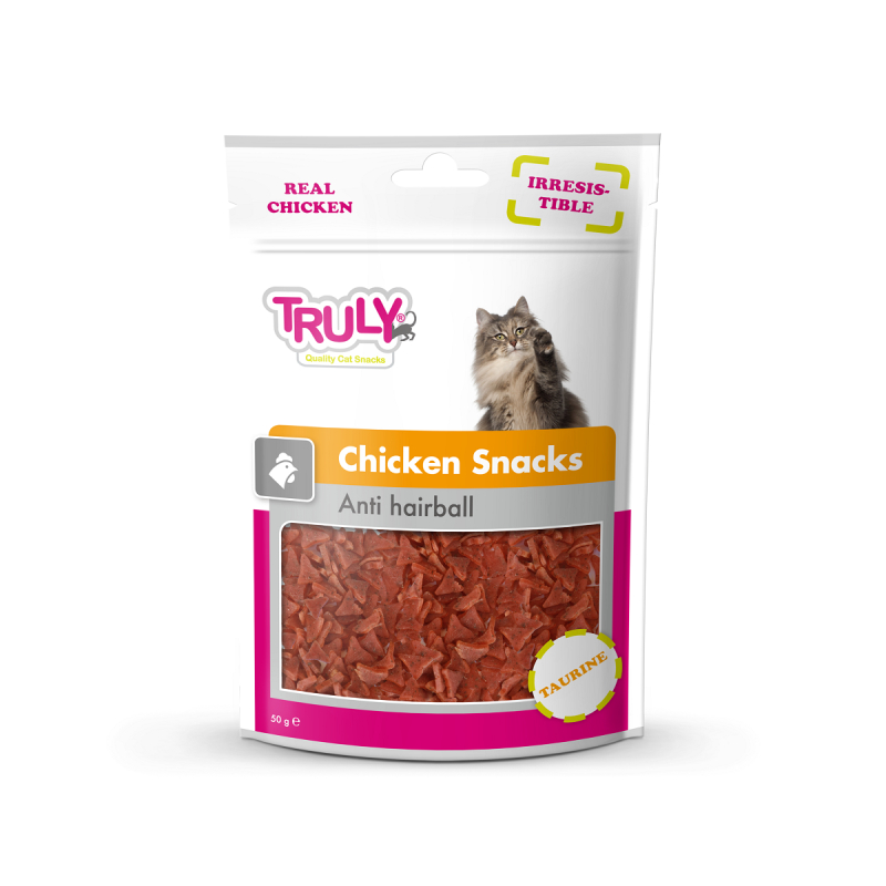 Truly Kattesnacks Med Kylling   Anti Hårbolle 50 G