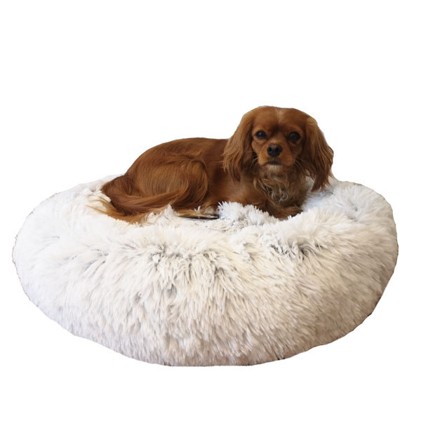 Fluffy Hundeseng Frossen Hvid S