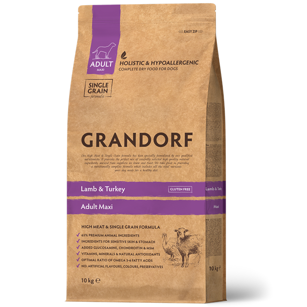 Grandorf Hundefoder Maxi Lam Og Kalkun 10kg