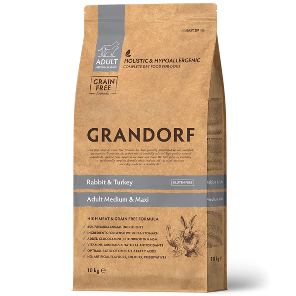 Grandorf Hundefoder Kanin Og Kalkun 10kg