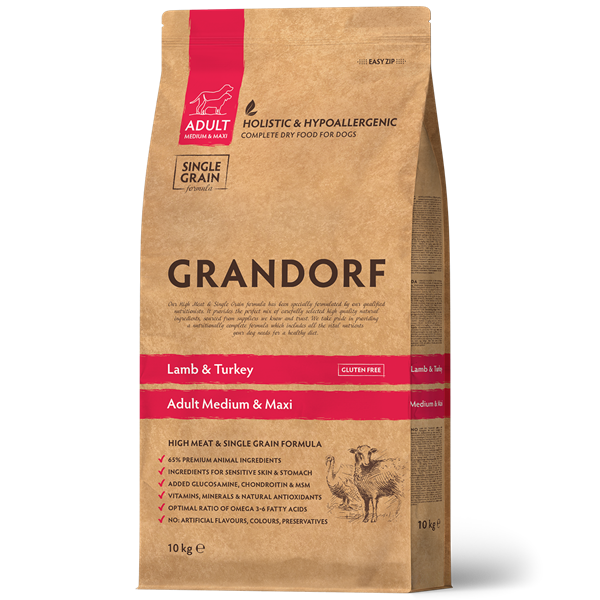 Grandorf Hundefoder Lam Og Kalkun 10kg