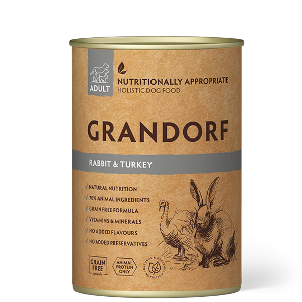 Grandorf Vådfoder Kanin Og Kalkun 400g