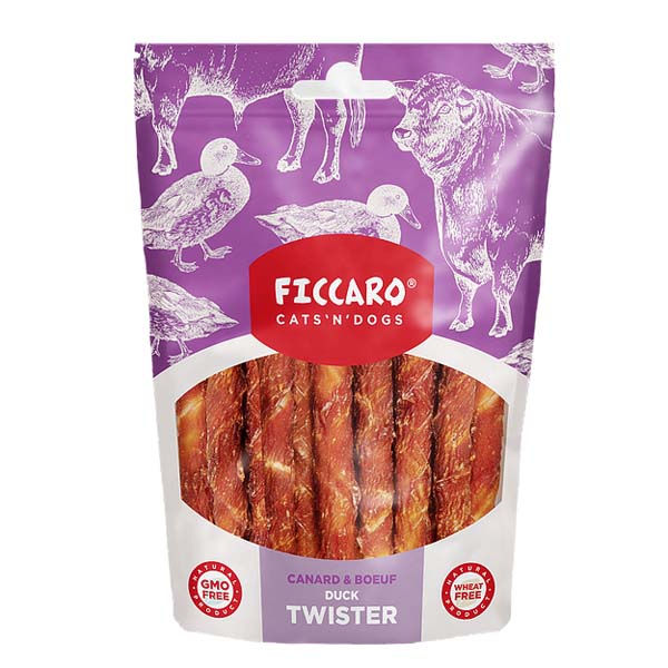 Ficcaro Hundegodbid Twister M  And  100g