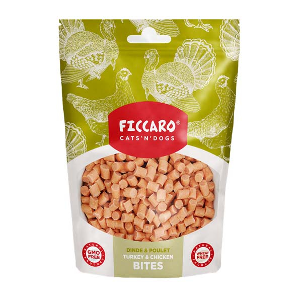 Ficcaro Kalkun Kyllinge Hundegodbidder  100g