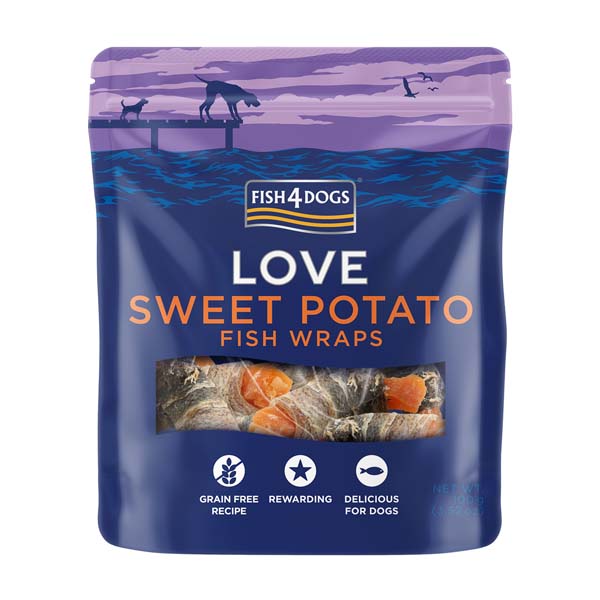 Fish4dogs Sød Kartoffel Wraps Hundegodbidder