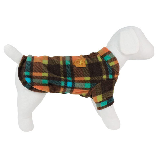 Ternet Fleece Hundetrøje  Brun Xs