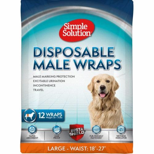 Simple Solution Engangs Mavebånd Til Hanhunde  12 Stk    L