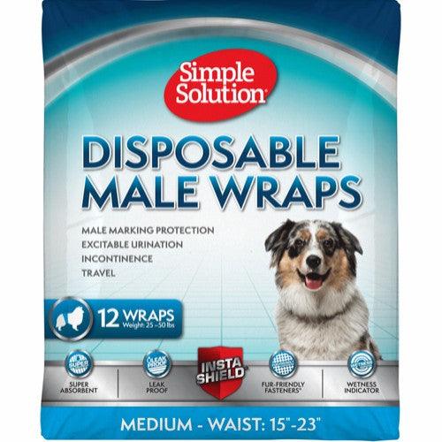 Simple Solution Engangs Mavebånd Til Hanhunde  12 Stk    M