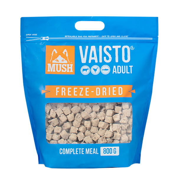 Frysetørret Mush Hundefoder Blå 800g