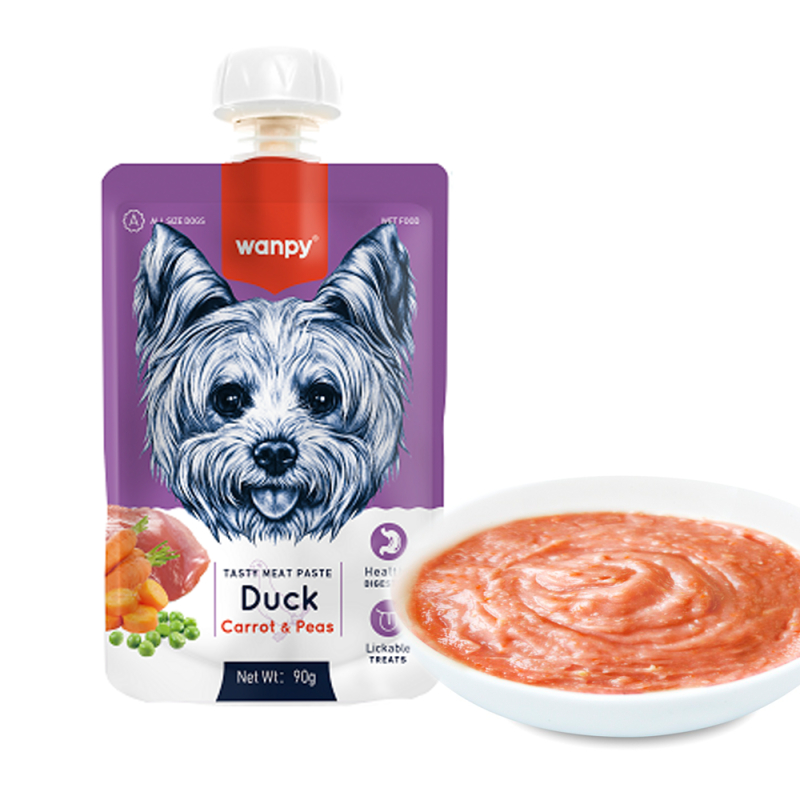 Wanpy Tasty Meat Paste   Duck  Carrot   Pea 90g