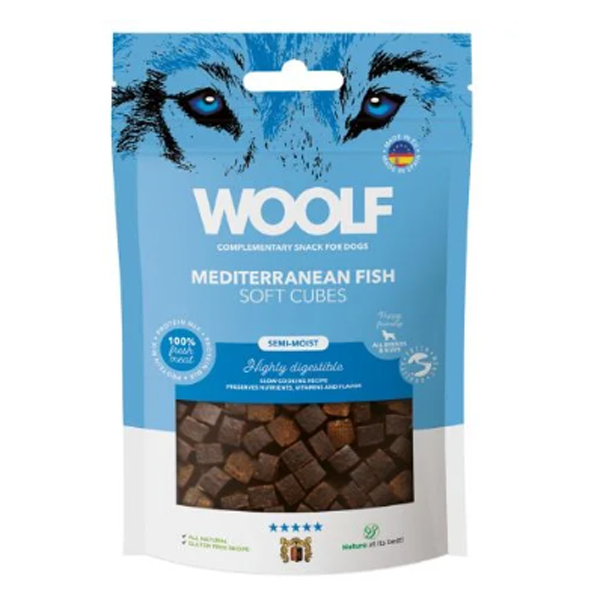 Hundegodbid Woolf Soft  Fisk 100g